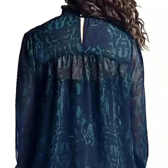 Asher sheer green and blue top - Picture 5 of 6